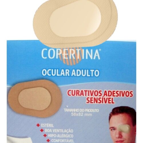 Protetor Ocular Curativo De Olho Tampão Adulto 58x82mm C/20
