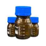 Frasco Reagente Ambar Tampa Azul Âmbar Antigotas 100 Ml
