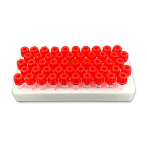 Microtubo Ativador De Coágulo 0,5ml Coleta De Sangue Mini Tubo Vermelho C/50