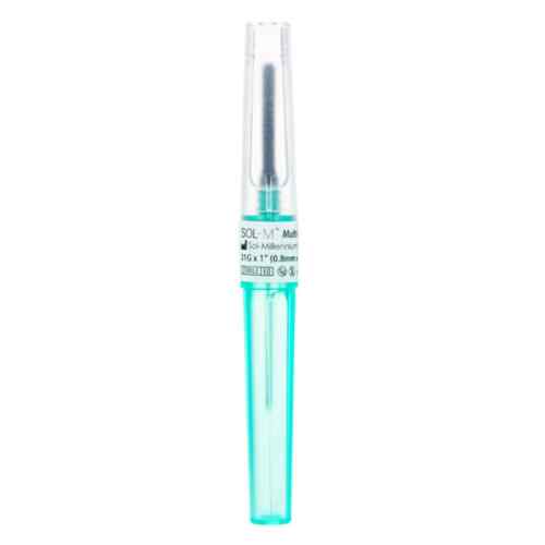 Agulha Múltipla 21g Para Coleta de Sangue Á Vácuo 25mmx8mm Verde Sol-Care C/100