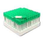 Tubo De Coleta Vácuo 4ml Verde Heparina Lítio 13x75mm Rack C/100