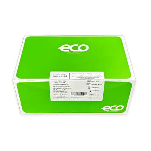 Teste Rápido Combo Covid 19 + Influenza A/B Eco Teste Kit C/25