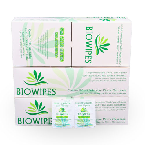 Lenço Umedecido Para Higiene Íntima Swab Com Sabão Neutro C/300- Biowipes