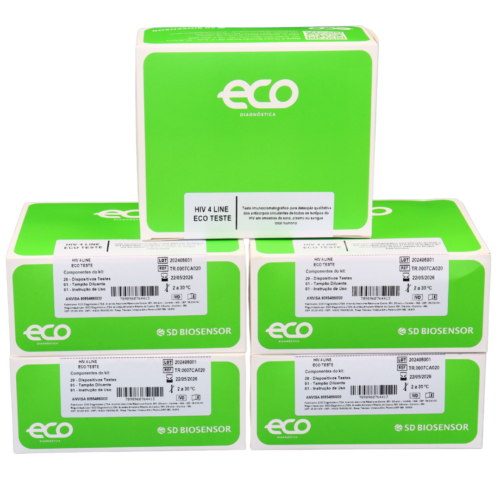 Teste Rápido Hiv 1/2 E Tipo O Eco Teste Kit C/100