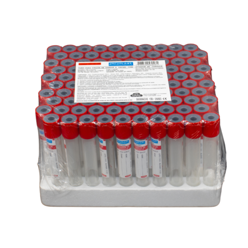 Tubo De Coleta A Vácuo Com Ativador e Coágulo 16x100mm 10ml