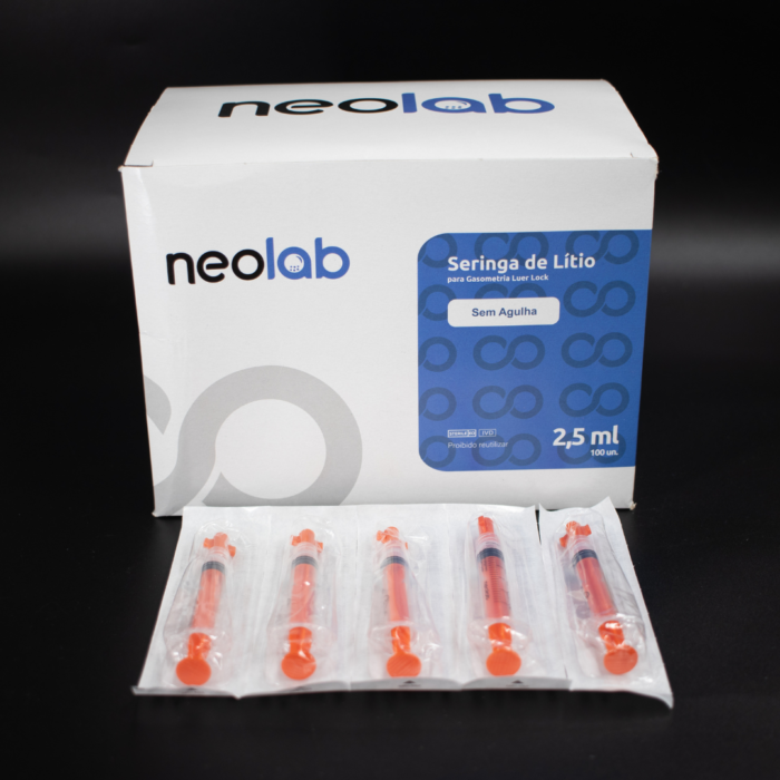 Seringa Para Gasometria Com Heparina Litica 2,5ml C/100 - Neolab - IMAGEM  4