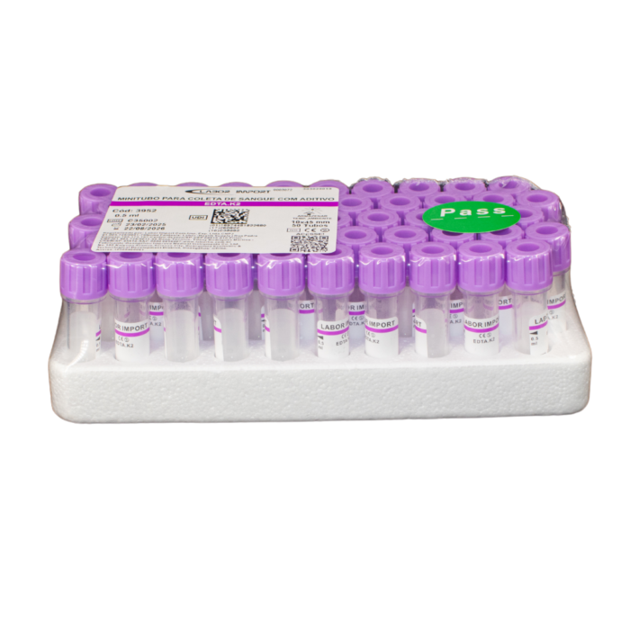 Microtubo Edta K2 Mini Tubo Roxo 0,5ml C/50 - Labor Import