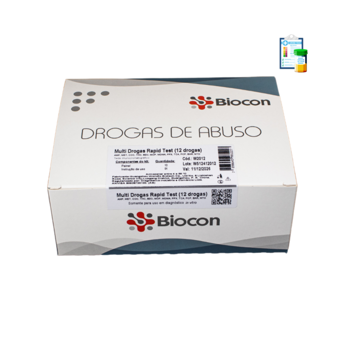 Teste Rápido Multi Drogas 12 Substâncias  Cassete c/10 testes - Biocon - IMAGEM m 2