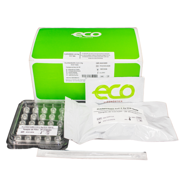 Combo Teste Rápido Painel Respiratório RSV + INFLU + Covid C/25 - Eco