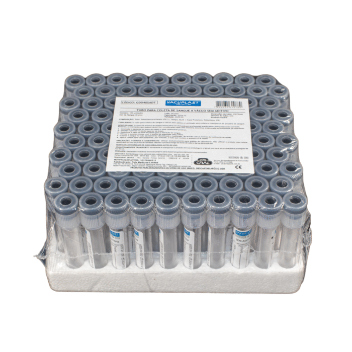 Tubo De Coleta A Vácuo 4ml Sem Aditivo Branco C/100 - Cralplast