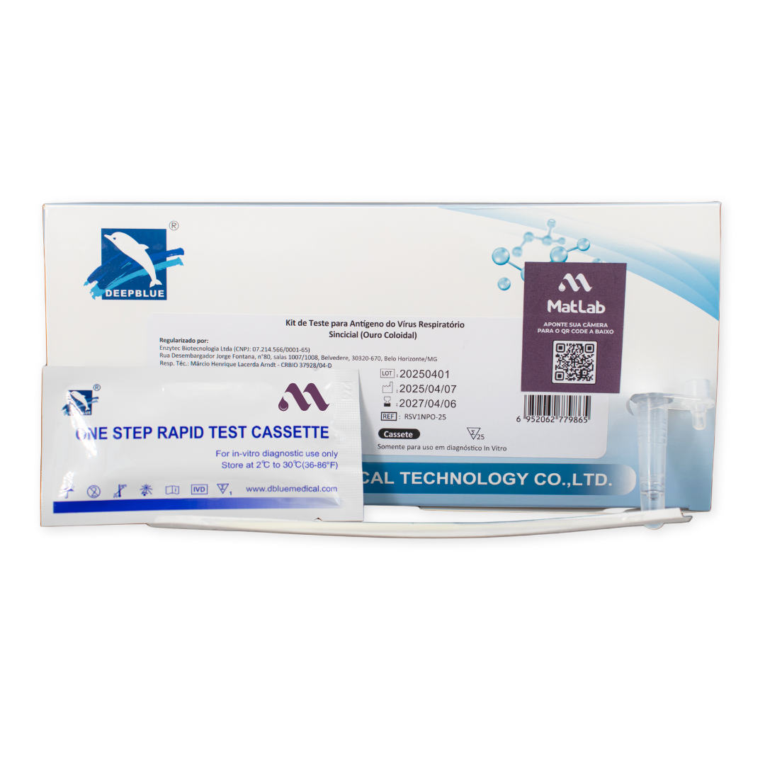 Teste Rápido De Rsv Ag Vírus Sincicial Respiratório Kit C/20 - Deep Blue