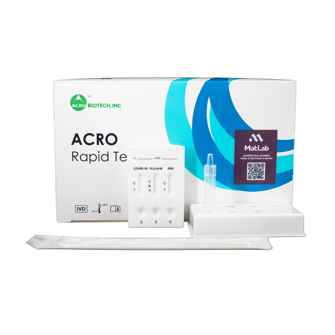 Combo Teste Rápido Painel Respiratório RSV + INFLU A/B + Covid C/20 – Acro