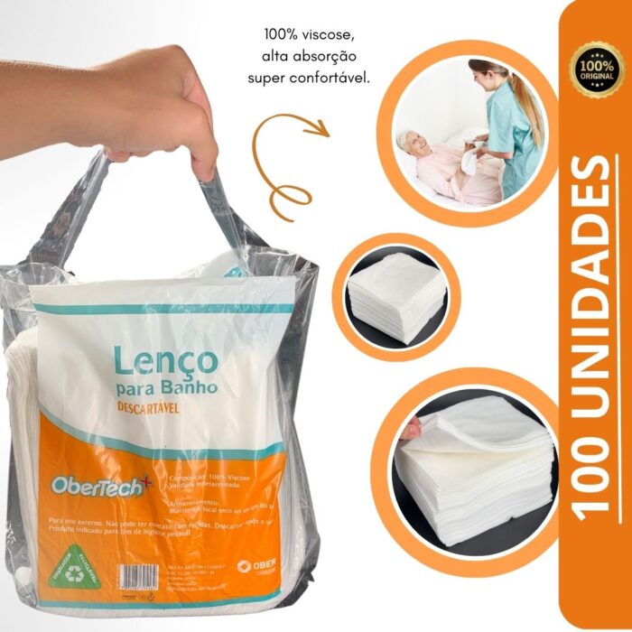 Lenço Viscose Macio Para Banho De Leito 50g 29x30cm - Ober - IMAGEM m 3