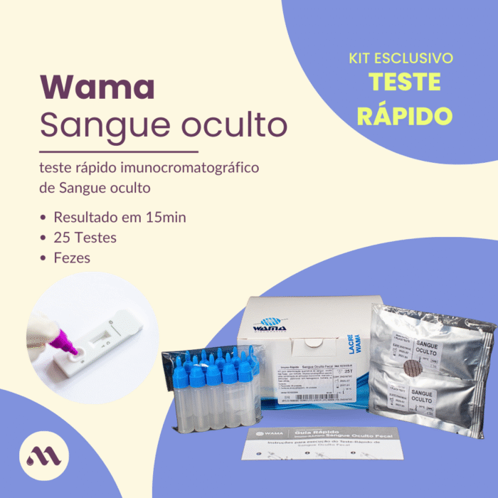 Teste Rápido Sangue Oculto Nas Fezes FOB Kit C/25 - Wama - IMAGEM m 3