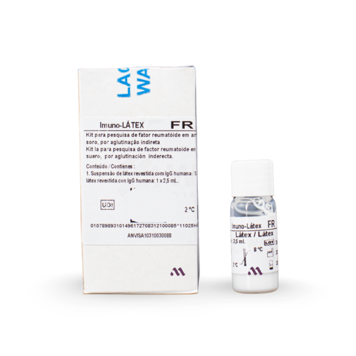 Reagente Artri Latex Fator Reumatoide FR Sem Controle 2,5ml C/100 – Wama