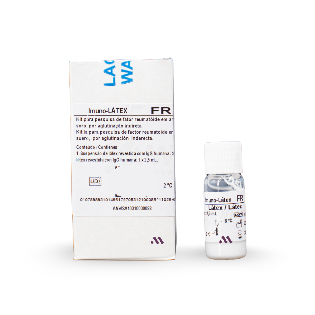 Reagente Artri Latex Fator Reumatoide FR Sem Controle 2,5ml C/100 – Wama