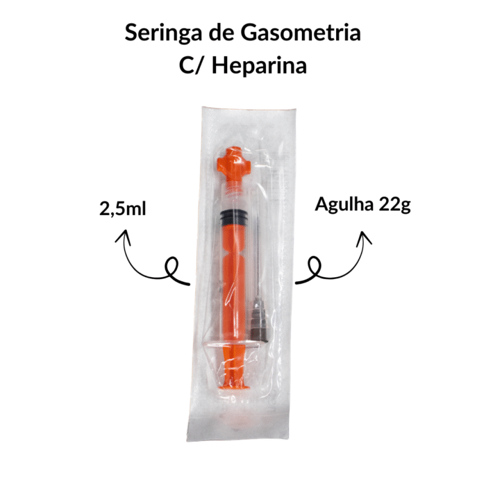 Seringa Para Gasometria C/ Agulha Com Heparina Litica 2,5ml C/100 - Neolab - IMAGEM m 2