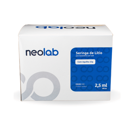 Seringa Para Gasometria C/ Agulha Com Heparina Litica 2,5ml C/100 - Neolab