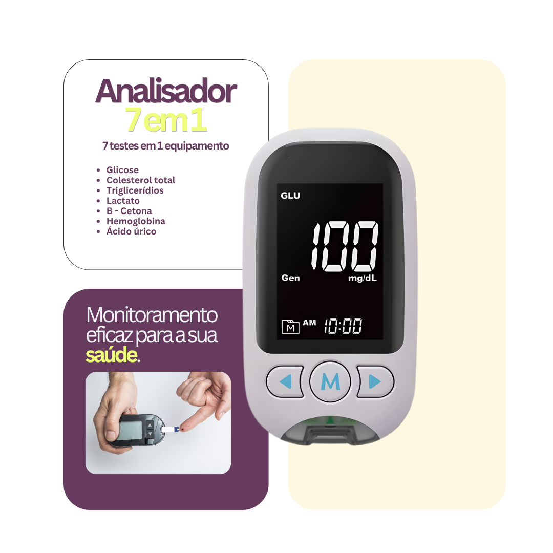 Analisador Portátil Multi Parâmetros Hemoglobina Premium 7 Em 1 - IMAGEM m 2