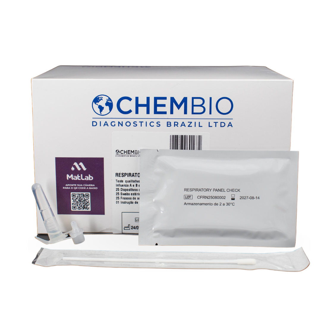 Combo Teste Rápido Painel Respiratório RSV + INFLU + Covid C/25 - Chembio