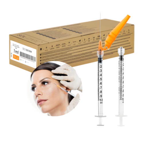 Seringa 1mL Cristalina Zero Resíduo Sol M Para Botox C/ Agulha Caixa C/50