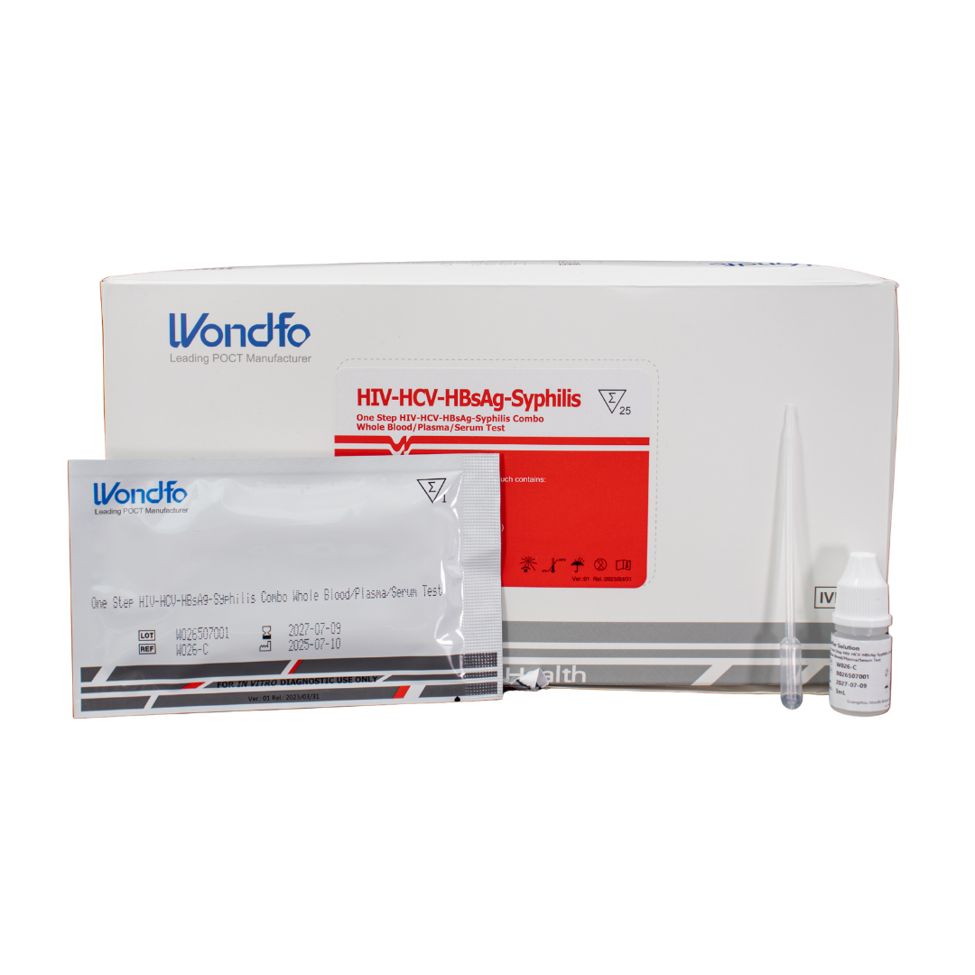 Combo Teste Rápido HIV + HCV + HBsAg + Sífilis C/25 Testes - Celer