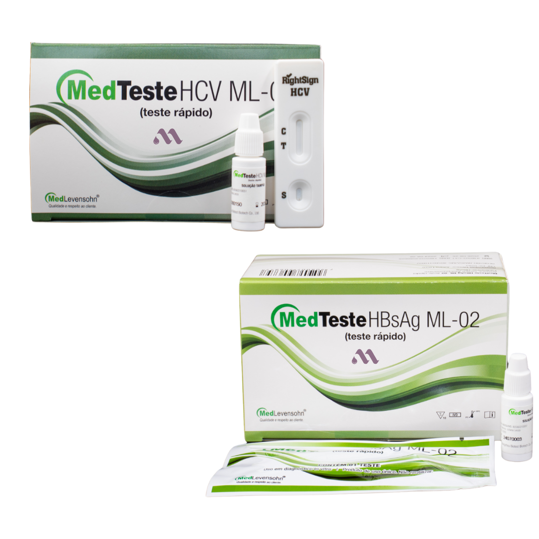 Combo Testes Rápidos Hepatite B Hbsag + Hepatite C Hcv C/10 - IMAGEM m 2