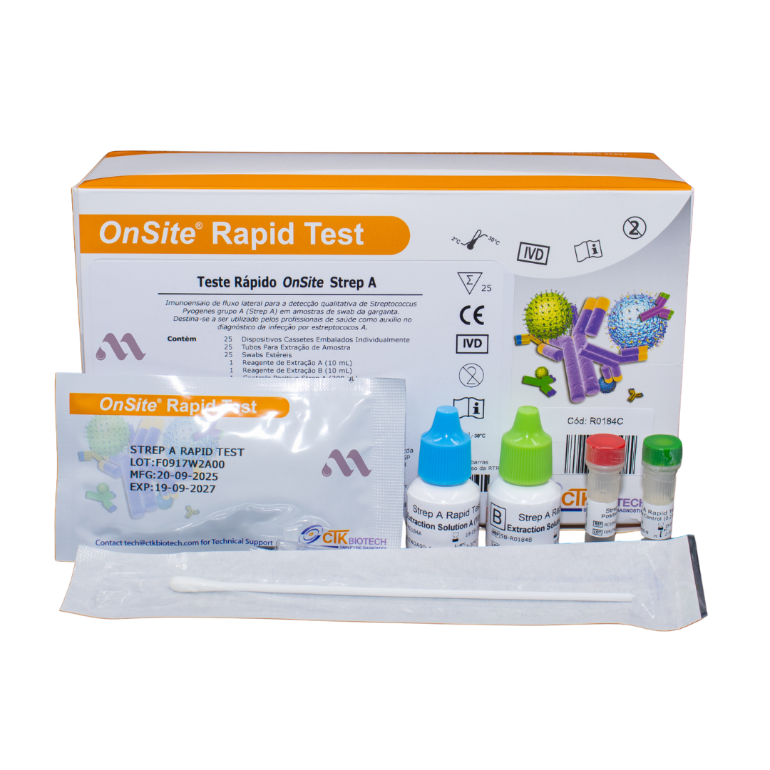 Teste Rápido Strep A Swab Garganta Kit C/25 - Bio Advanced