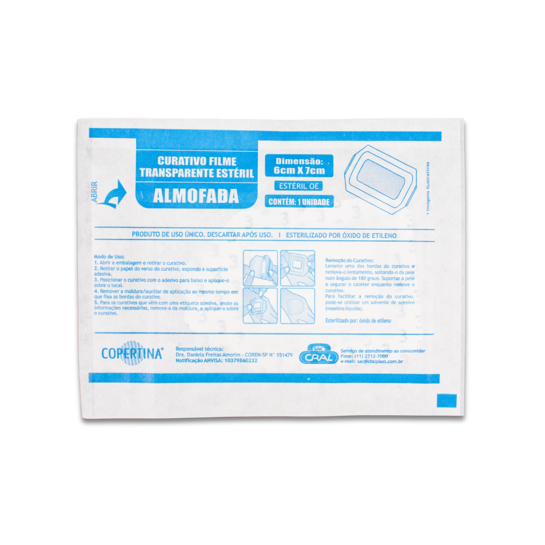 Curativo Filme Transparente Com Almofada 6x7cm C/10 - IMAGEM m 3