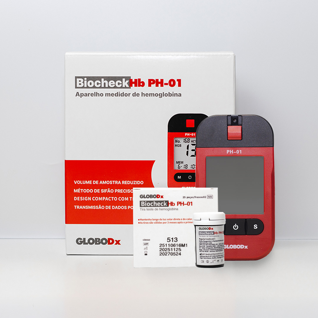 Monitor Analisador De Hemoglobina E Hematócrito HB Biocheck C/50 Testes