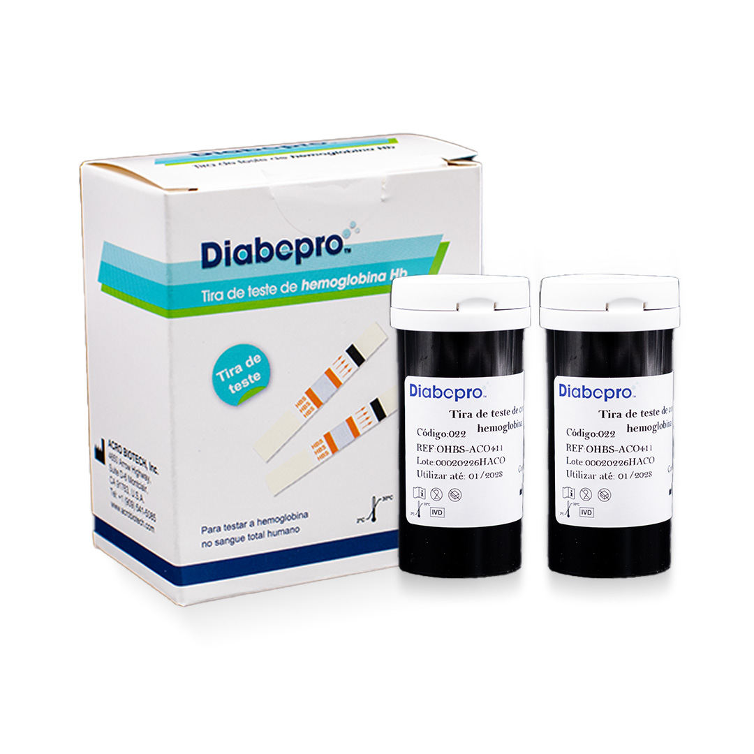 Teste De Hemoglobina HB e Hematócrito HT Diabepro C/50